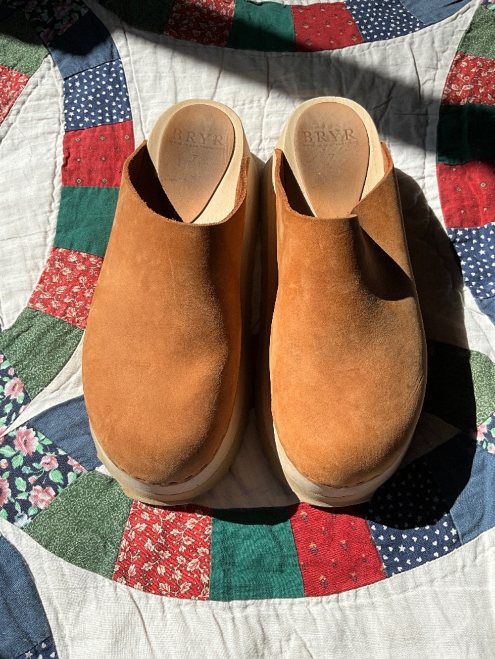 BRYR Chonk suede clogs